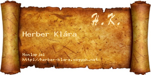 Herber Klára névjegykártya
