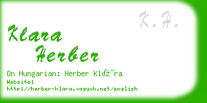 klara herber business card